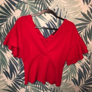 Red Shortsleeved Top